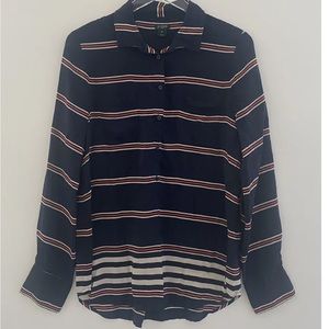 J.Crew Factory Striped Silk Top